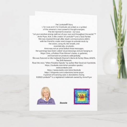 Fancy Boom Lovitude Blank-kaart Bedankkaart (Achterkant)