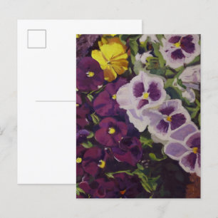 Fancy Broek Pansies Kleurrijke Bloemen Briefkaart