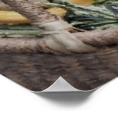 Fancy bronnen in de fotoverf van de Wicker Basket Poster (Hoek)