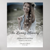Fancy bruiloft Loving Memorial Reserved Seat Poster (Voorkant)