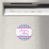 Fancy bruiloft van Navy hot roze filigree, met uit Magneet (Insitu (Vaatwasser))