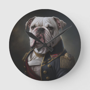 Fancy Bulldog Clock Ronde Klok