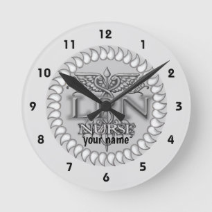 Fancy Caduceus LPN-verpleegkundige Ronde Klok