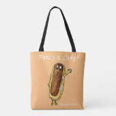 Fancy Cake Funny Chocolate Eclair Quirky Art Humor Draagtas (Achterkant)