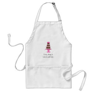 Fancy cake gebakken met liefde standaard schort