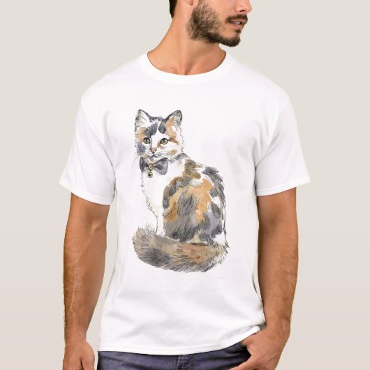 Fancy Calico Cat T-shirt (Voorkant)