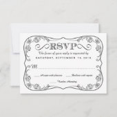 Fancy Chalkboard RSVP Wedding Reply (Voorkant)