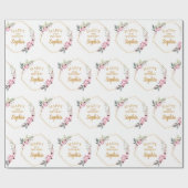 Fancy Cherry Blossom 21st Verjaardags Wrapping Pap Cadeaupapier (Vlak)