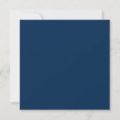 Fancy Chic Cadre Floral Invitation de Mariage Bleu (Dos)