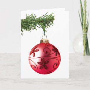 Fancy Christmas Ornament Feestdagen Kaart