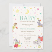 Fancy Circus Canival Animals Baby shower Kaart (Voorkant)