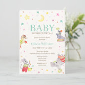 Fancy Circus Canival Animals Baby shower Kaart (Staand voorkant)