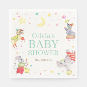 Fancy Circus Carnaval Animals Baby shower Servet
