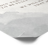 Fancy Classic Brown Wedding Unplugged Ceremony Poster (Hoek)