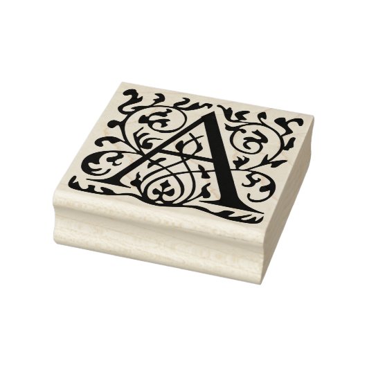 Fancy Classic Family Monogram Naam Letter A Rubberstempel (Stempel)
