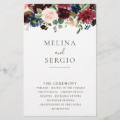 Fancy Classic Flowers Wedding-programma (Voorkant)