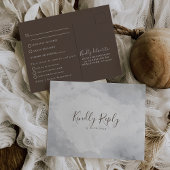Fancy Classic Mariage Brown Menu Choix Répondre