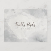 Fancy Classic Mariage Brown Menu Choix Répondre (Devant)