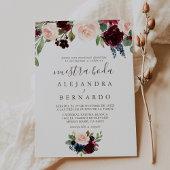 Fancy Classic Roses Nuestra Boda Invitation