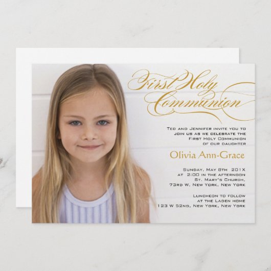 Fancy communicatie met script en foto's kaart (Voorkant / Achterkant)