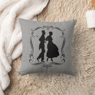 Fancy Couple Silhouette  Art Kussen