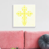 Fancy Cross Design No. 11 Cream Canvas Afdruk (Insitu (Woonkamer))