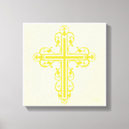 Fancy Cross Design No. 11 Cream Canvas Afdruk