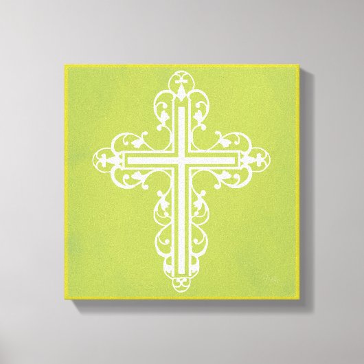 Fancy Cross Design No. 12 Cream Canvas Afdruk (Voorkant)