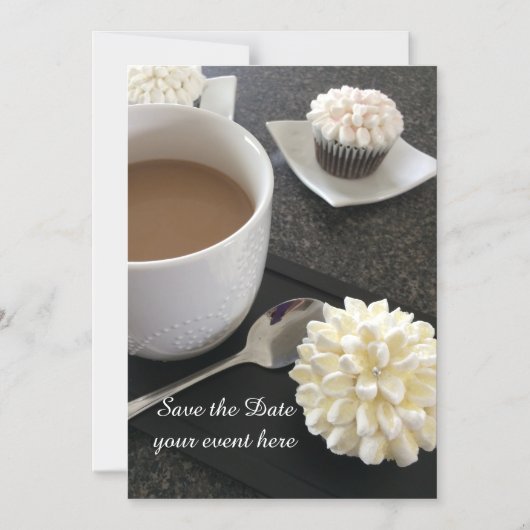 Fancy Cupcakes Event Opslaan Datum Magnetische Uitnodiging (Voorkant)