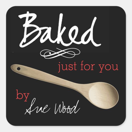 Fancy Custom Zwart Gebakken voor U Stickers (Voorkant)