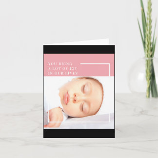 Fancy Cute Baby Foto Nk Witte Citaat Kaart