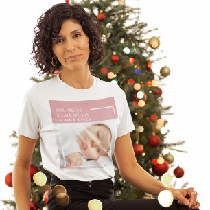 Fancy Cute Baby Foto   Roze en wit   Citaat T-shirt