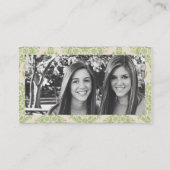 Fancy Damasfoto Visitekaartje (Achterkant)