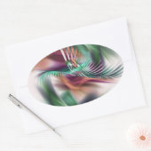 Fancy danser ovale sticker (Envelop)