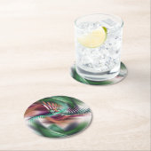 Fancy danser ronde kartonnen onderzetter (Insitu)