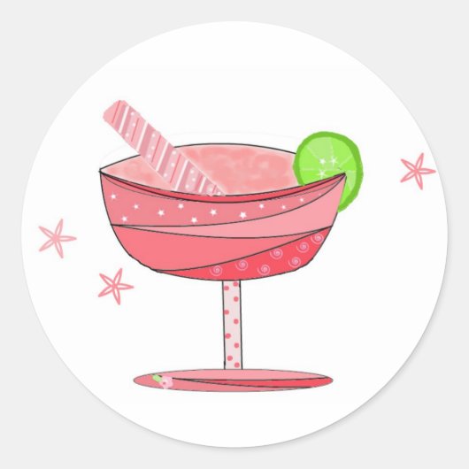 Fancy drank ronde sticker (Voorkant)