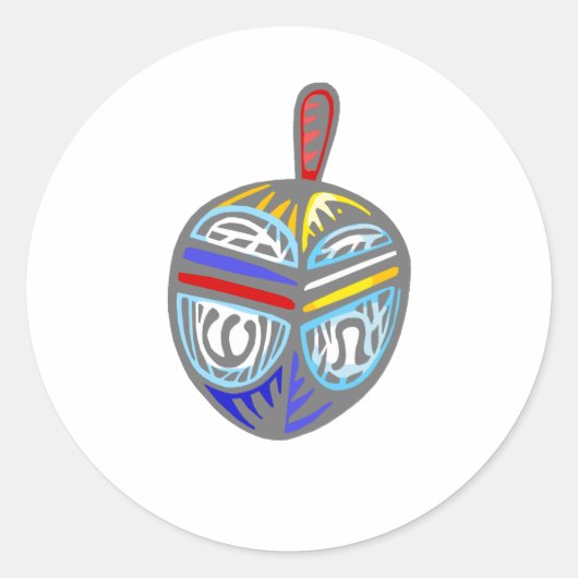 Fancy Dreidel Ronde Sticker (Voorkant)