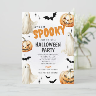 Fancy Dress Halloween-feest uitnodiging spook them