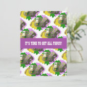 Fancy Dress Party nodigt uit met maskerpatroon Kaart (Staand voorkant)