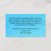 Fancy Dress Tailor Glittery Visitekaartje (Achterkant)