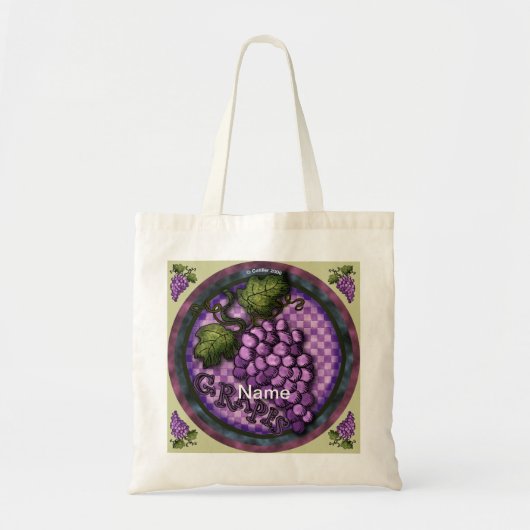 Fancy Druiven Schoudertas Tote Bag (Voorkant)