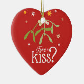 Fancy een kus Christmas Mistletoe ornament (Rechts)