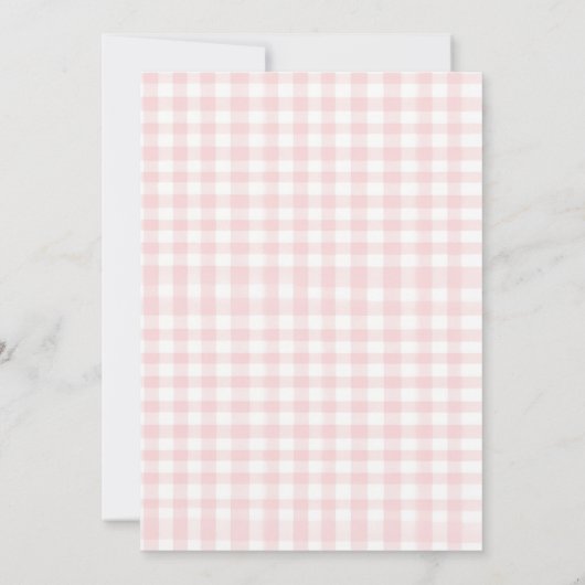 Fancy Een Roze Bow Preppy Coquette 1e Verjaardag Kaart (Achterkant)