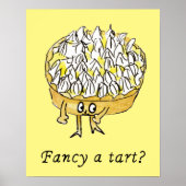 Fancy een Tart Funny Quirky Lemon Meringue Pie Art Poster (Voorkant)