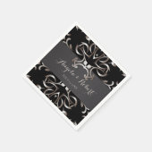  Fancy Elegant Bronze Black Baroque Wedding Servet (Hoek)