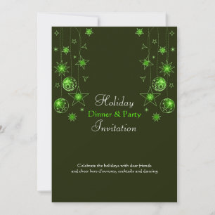 Fancy Elegant Green Kerstdecoratie Kaart