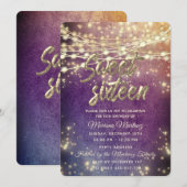 Fancy elegant String licht gouden vonk aan Kaart (Voorkant / Achterkant)