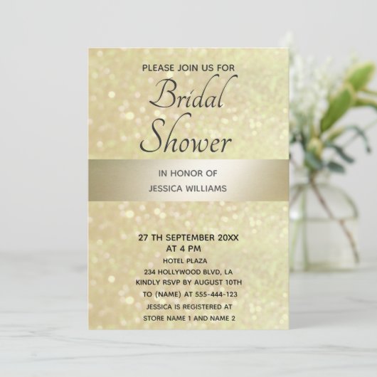 Fancy elegante, moderne gouden streep kaart (Staand voorkant)