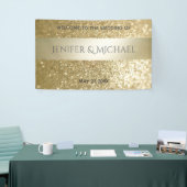 Fancy elegante, moderne gouden streep spandoek (Beurs)