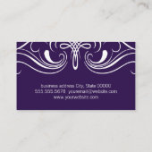 Fancy elementen Eenvoudig donker Paars Visitekaartje (Achterkant)